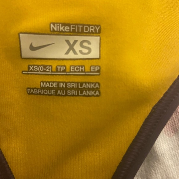 Nike Fit Sports Bra Lakers Eggplant and Gold xs - Picture 3 of 7